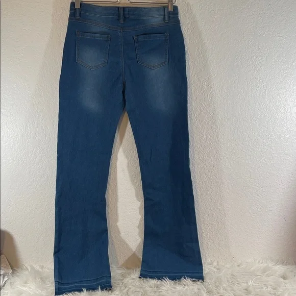 Beautees By Amy Byer Girls Stretch Jeans Flare Wide Leg Button Fly Size 16 NEW - Picture 4 of 8